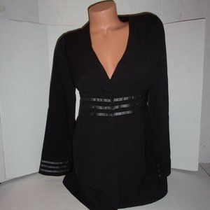 Cyndi Lauper Touch of Cyn Black Dressy Tunic Jacket